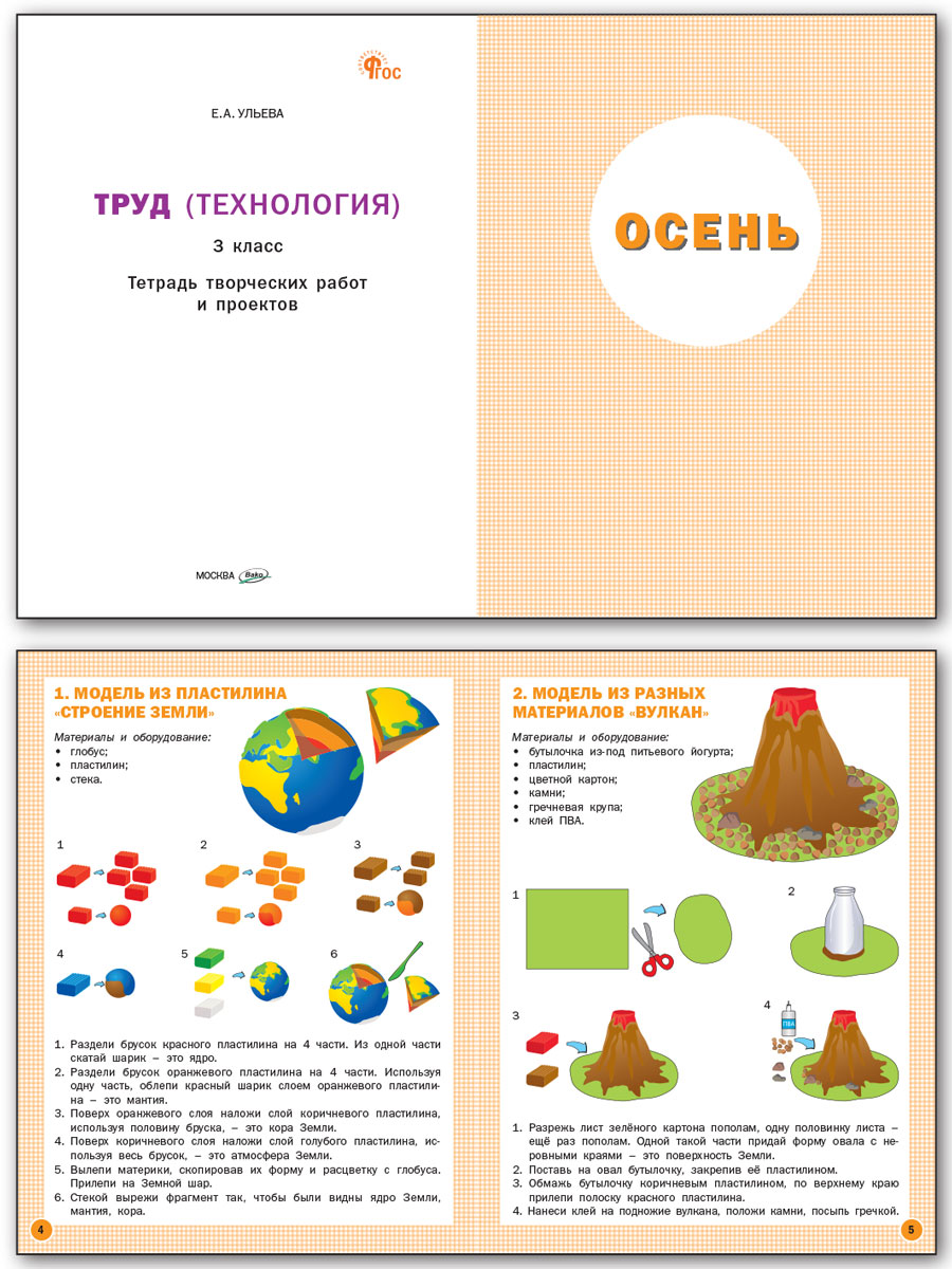 Рабочая тетрадь «Творческие работы и проекты» по технологии для 3 класса  купить онлайн | Вако