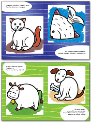 Книжка-раскраска «Я учусь рисовать забавных животных» для детей до 5 лет, ступенька 2 - 3